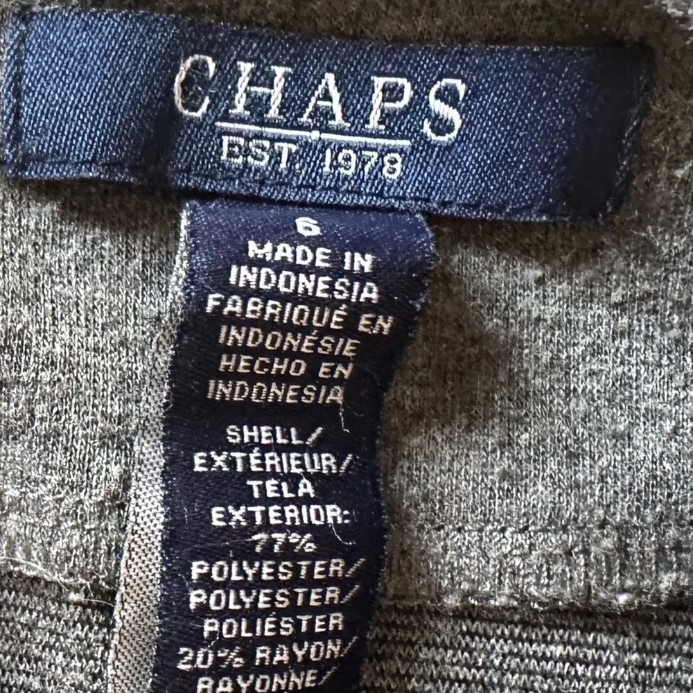 Chaps Grey and Black Classy Dress size Small - Picture 4 of 4